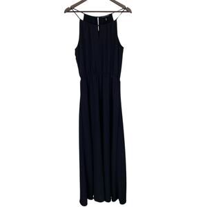 Victoria's Secret Black Spaghetti Strap Maxi Dress - Medium